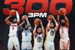 💦NBA官方晒图：历史首次三人同赛季300+三分！